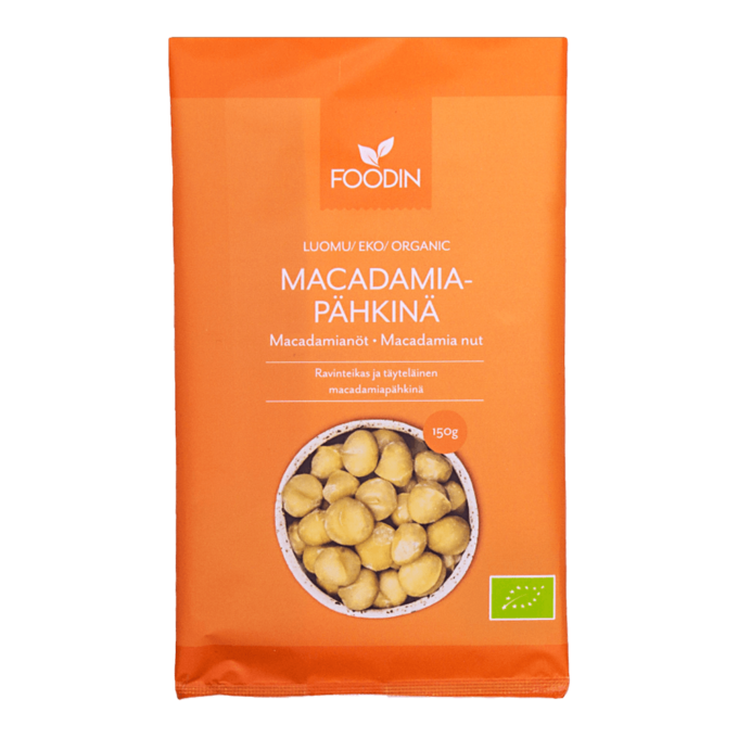 Macadamiapähkinä 150g pakkaus