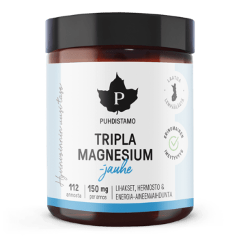 Tripla Magnesium jauhe 90g pakkaus
