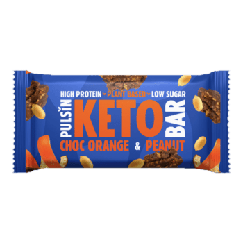 Keto-proteiinipatukka, appelsiinisuklaa ja maapähkinä 50g uusi pakkaus