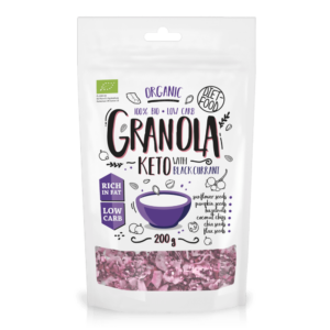 Ketogranola - Mustaherukka 200g pakkaus
