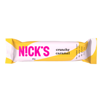 Nick's crunchy caramel 28g pakkaus