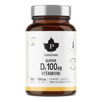 Super D-vitamiini 100 μg 120 kaps. uusi pakkaus