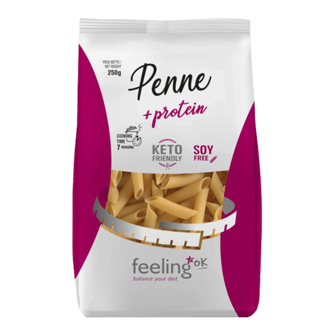 Penne pasta +protein 250g uusi pakkaus