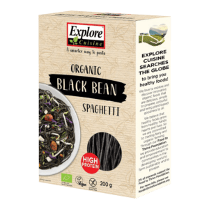 Mustapapuspagetti 200 g - Luomu pakkaus