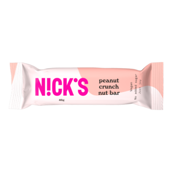 Nick's peanut crunch nut bar 40g pakkaus