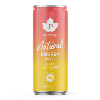 Natural Energy Drink - Rhuby Lemonade 330ml pakkaus