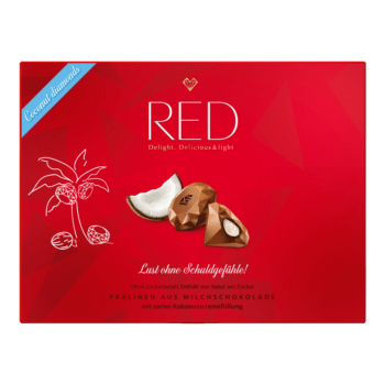 RED Maitosuklaakohvehteja kookoskermatäytteellä 132g pakkaus