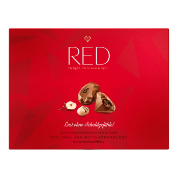 RED Maitosuklaakohvehteja pehmeällä pähkinätäytteellä 132g pakkaus
