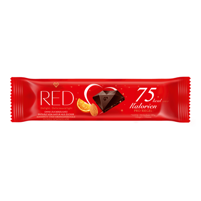 RED Tumma suklaapatukka manteli & appelsiininkuori 26g pakkaus