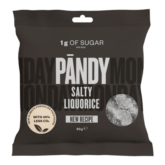 Pändy Candy Salty Liquorice 50g pakkaus
