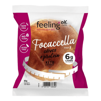 Focaccella -leipä oliiveilla 80g uusi pakkaus