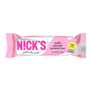 Nick's salty peanut protein bar 50g uusi pakkaus