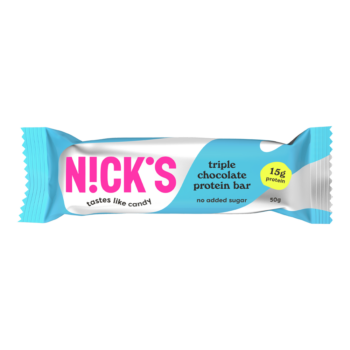 Nick's triple chocolate protein bar 50g uusi pakkaus