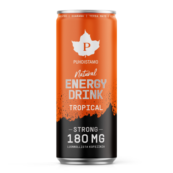 Natural Energy Drink - Tropical Strong 330ml pakkaus