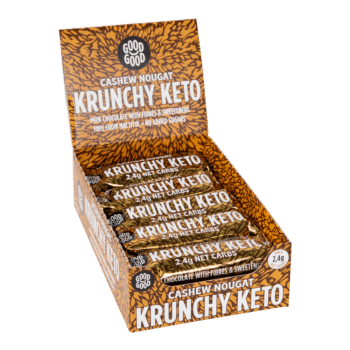 15kpl Krunchy Keto Bar Cashew Nougat 35g pakkaus