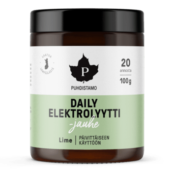 6kpl Daily Elektrolyyttijauhe Lime - 100 g pakkaus