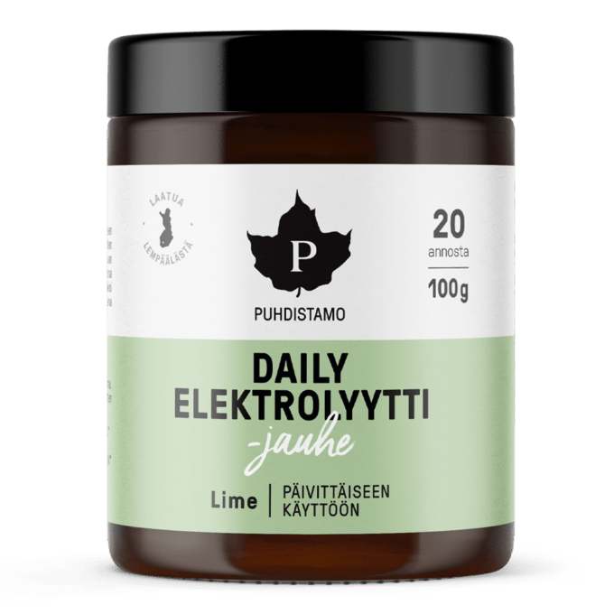 Daily Elektrolyyttijauhe Lime - 100 g pakkaus