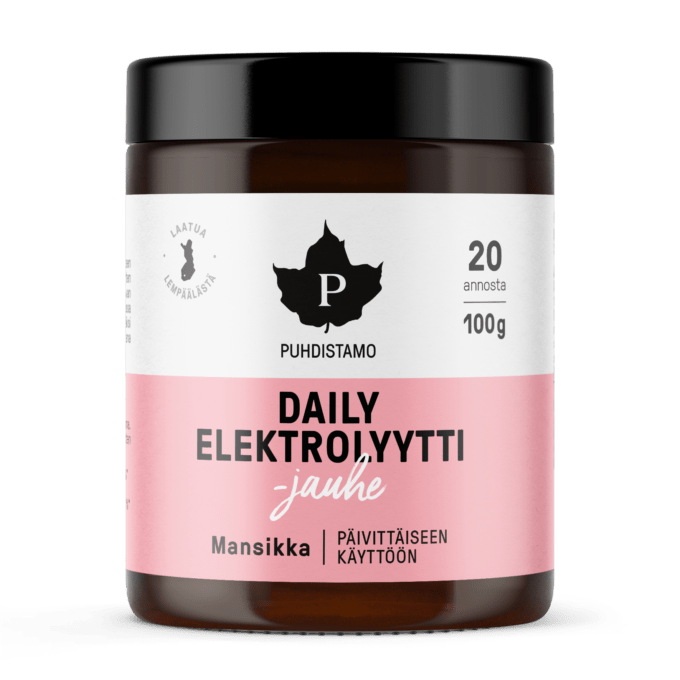 Daily Elektrolyyttijauhe Mansikka - 100 g pakkaus