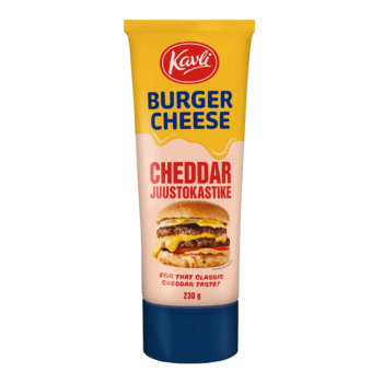 Kavli Burger Cheese Cheddar cheddarjuustokastike 230g pakkaus