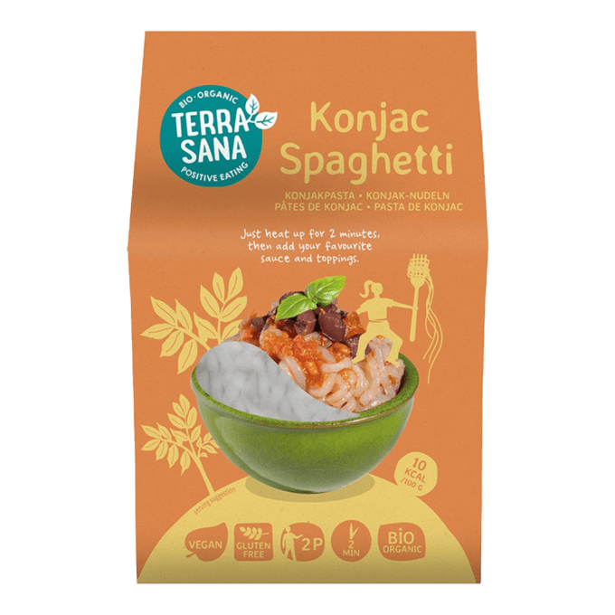 Konjak-spagetti 250 g, TerraSana pakkaus