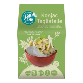 Konjak-tagliatelle 250 g, TerraSana pakkaus