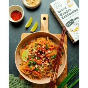 Kuiva shirataki-konjak-pasta fettucine 80g lifestyle