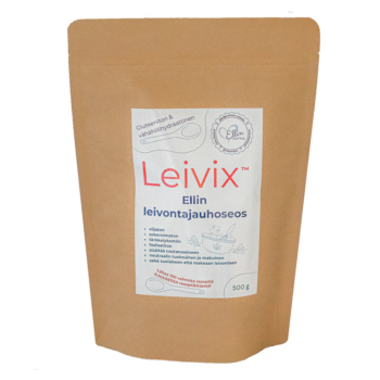 Leivix®, gluteeniton ja vähähiilihydraattinen leivontajauhoseos, 500 g pakkaus