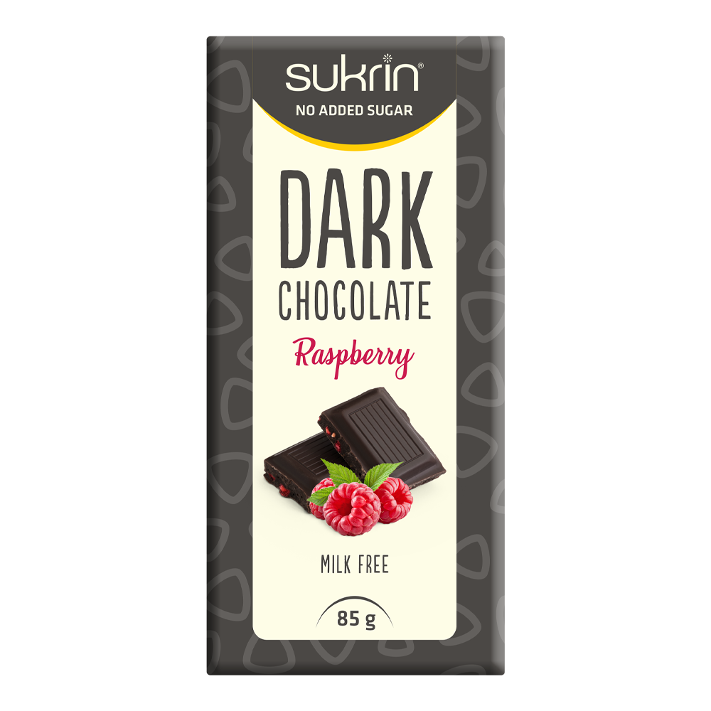 Sukrin Tumma Suklaa - Vadelma 85g pakkaus Sukrin Tumma Suklaa - Vadelma 85g pakkaus
