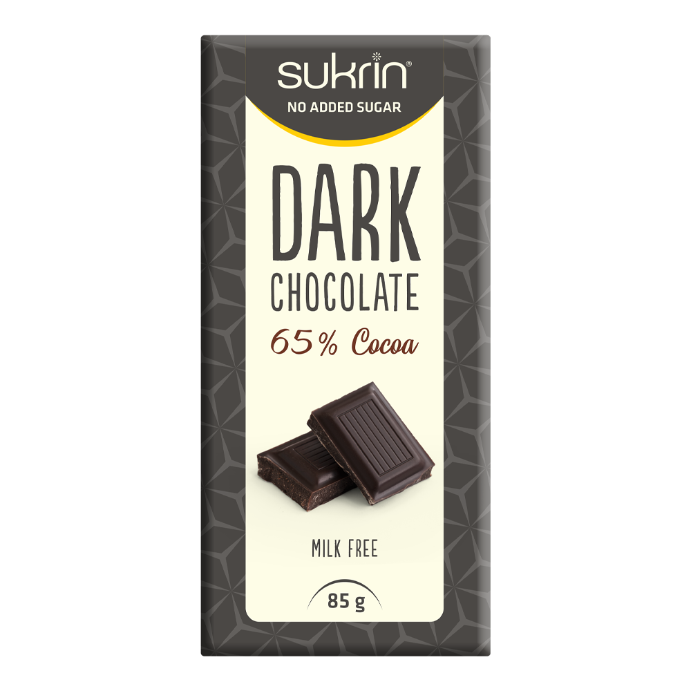 Sukrin Tumma Suklaa 85g pakkaus Sukrin Tumma Suklaa 85g pakkaus