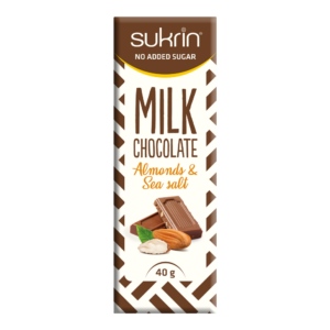 Sukrin Maitosuklaa - Manteli-Merisuola 40g pakkaus