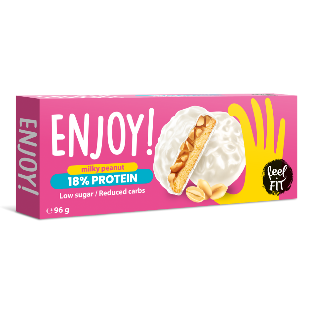 enjoy-milky-peanut Feel FIT Enjoy! Milky Peanut -proteiinikeksit 96g - Image 1